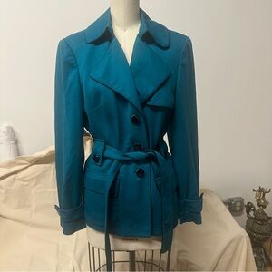 Teal Double-Breasted Nine West Women's Jacket
